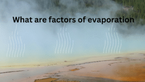 What are factors of evaporation